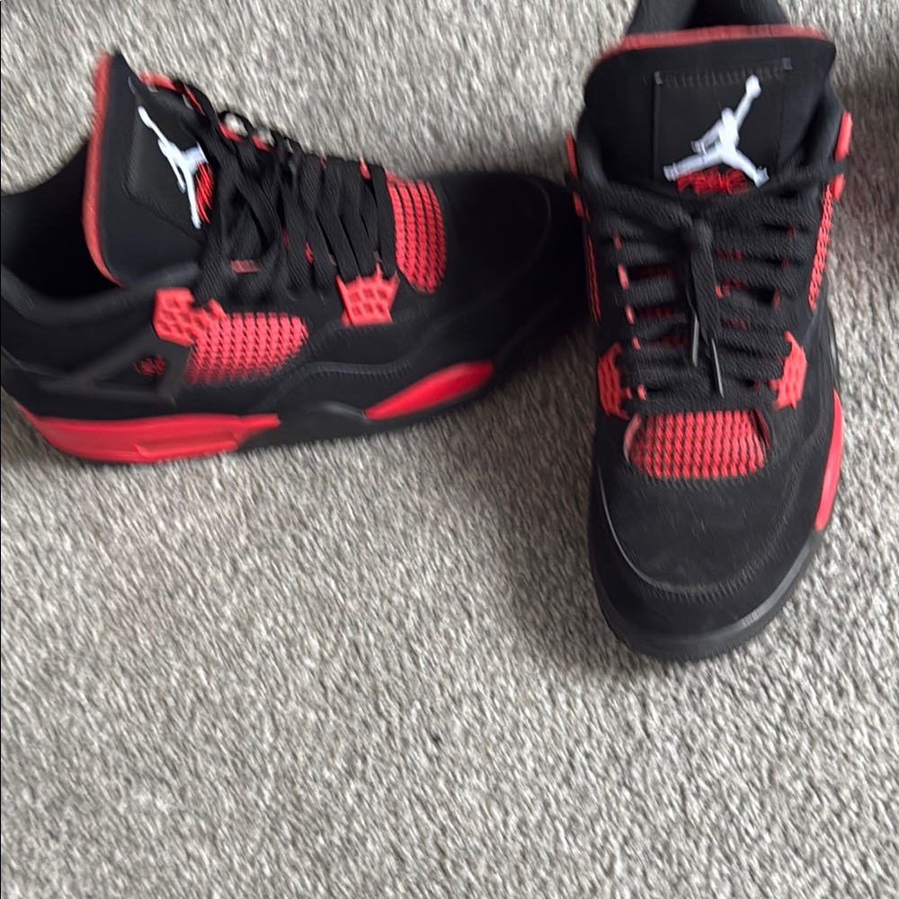 Jordan Black and Red Sneakers